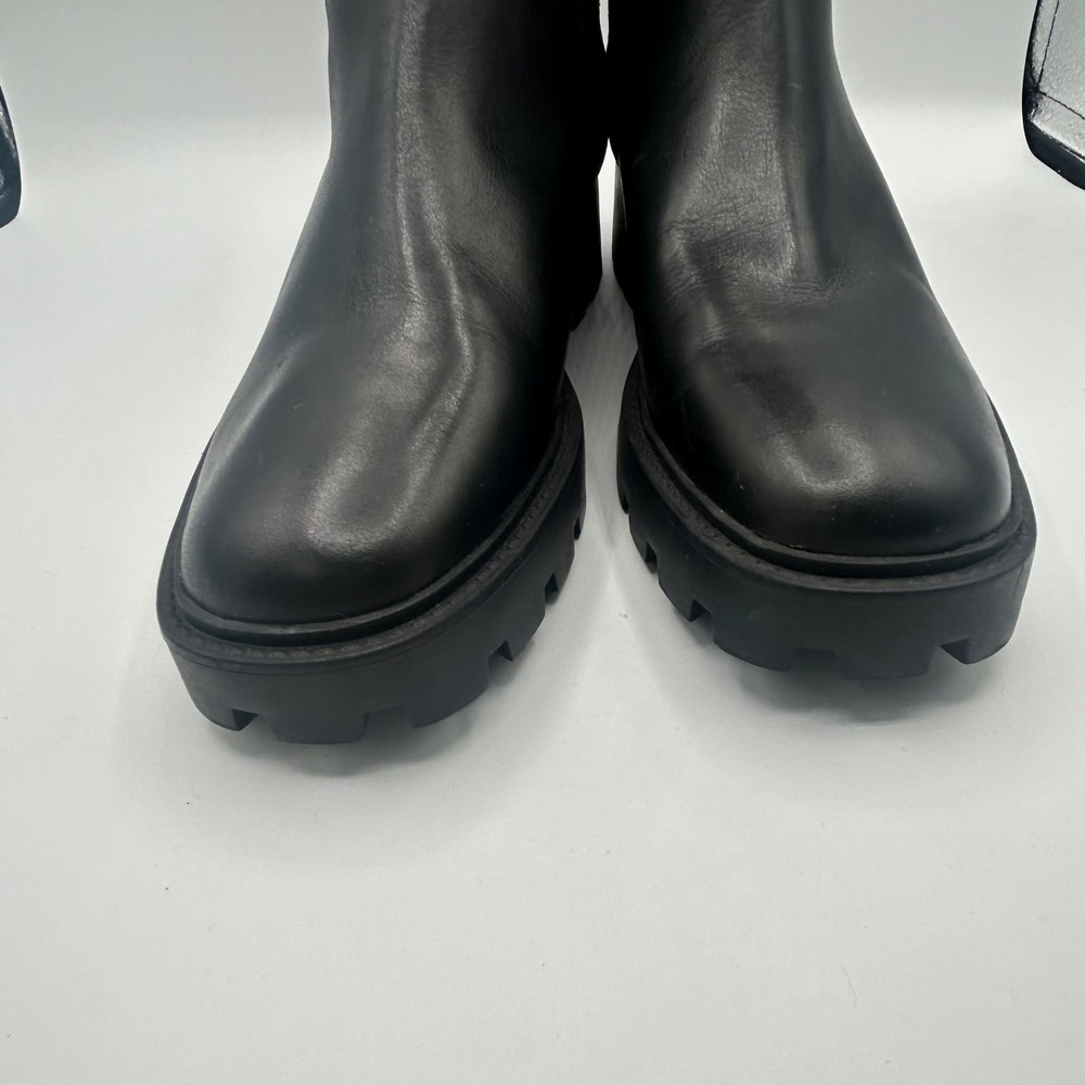 Franco Sarto Emerson Black Leather Lug Sole Moto Ankle Boots Womens 8M A-EMERSON - Picture 10 of 12